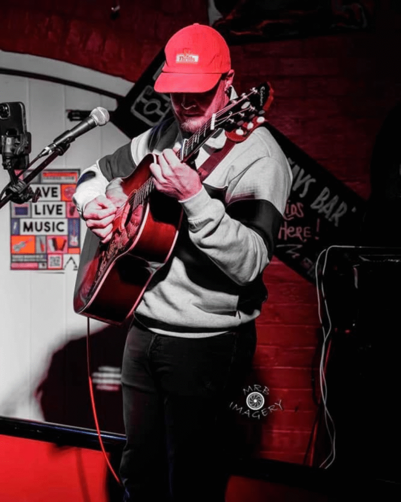 Josh Butterworth playing acoustic live music at The Courthouse Hotel Smythesdale on Sunday 18 May 2025.