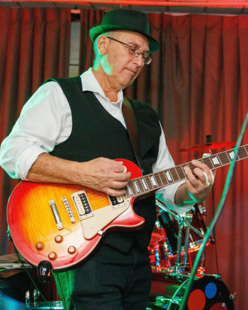 Rino Mirabella playing guitar during Sunday Session at The Courthouse Hotel Smythesdale