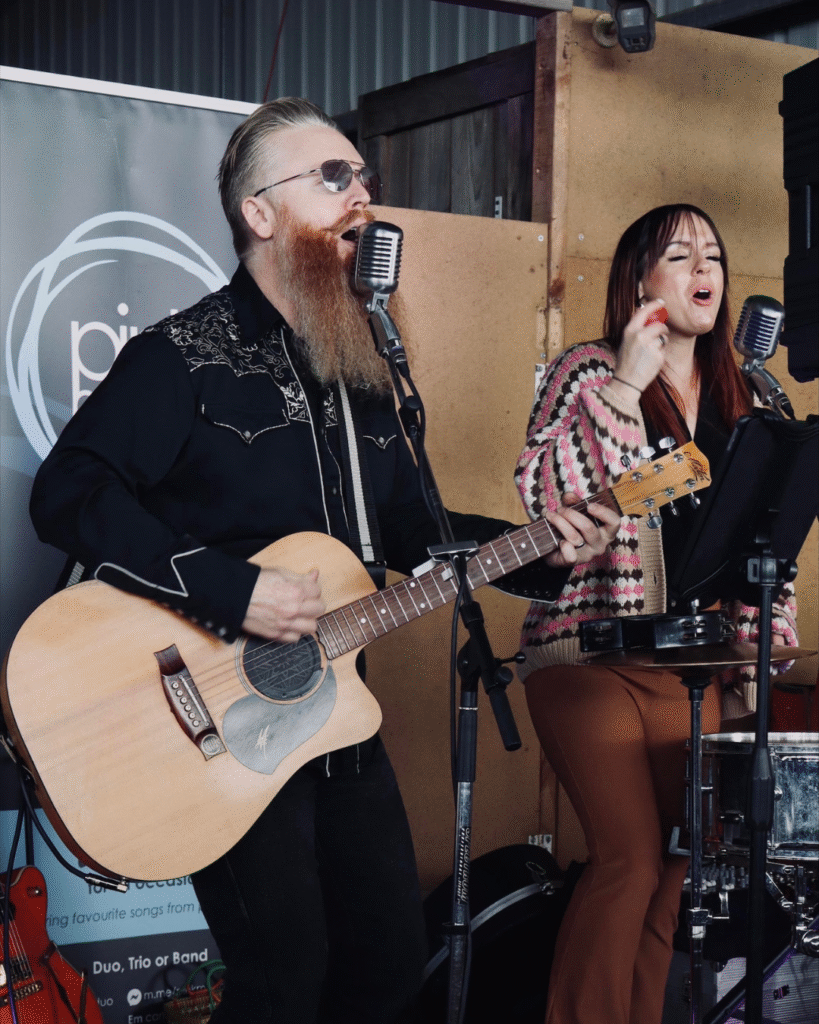 Adam Cameron and Pink Moon performing acoustic duo at The Courthouse Hotel Smythesdale Sunday Session